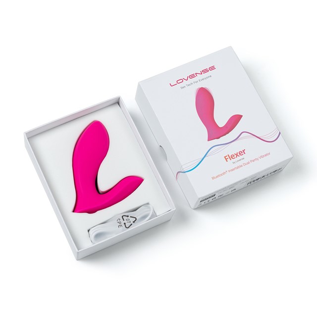 FLEXER INSERTABLE DUAL TRUSSEVIBRATOR - PINK