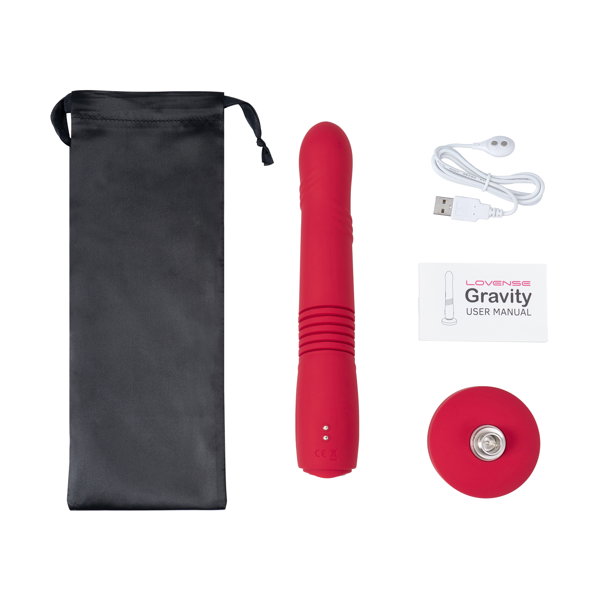 GRAVITY THRUSTING DILDO - Rød