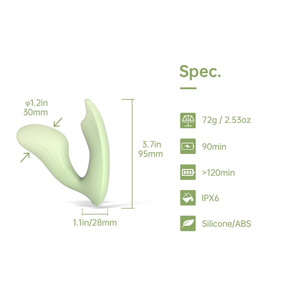 MAGIC MOTION - UMI SMART WEARABLE DUAL MOTOR VIBRATOR GREEN