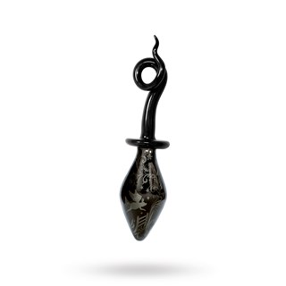 Fashionistas Glass Pigtail Butt Plug - Large