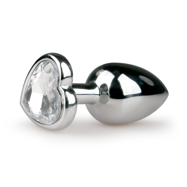 Heart Butt Plug No. 2- Silver/Clear