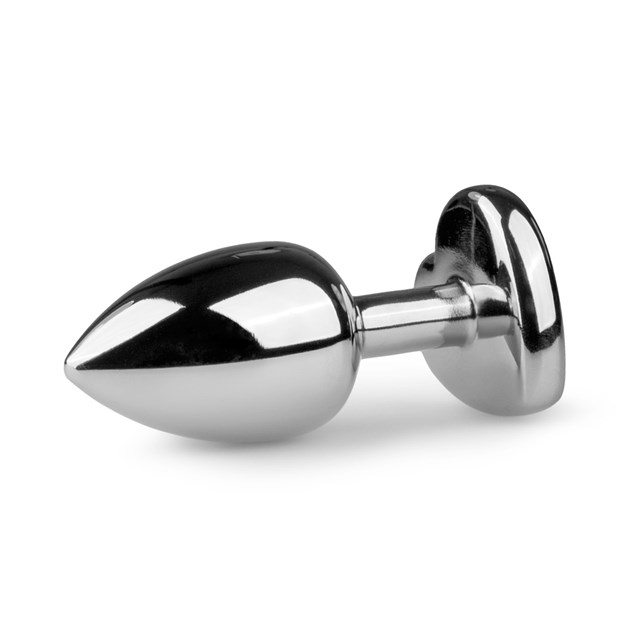 Heart Butt Plug No. 2- Silver/Clear