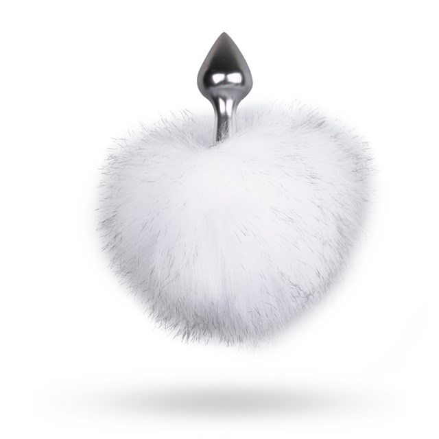 Bunny Tail Plug No. 1 - Silver/White