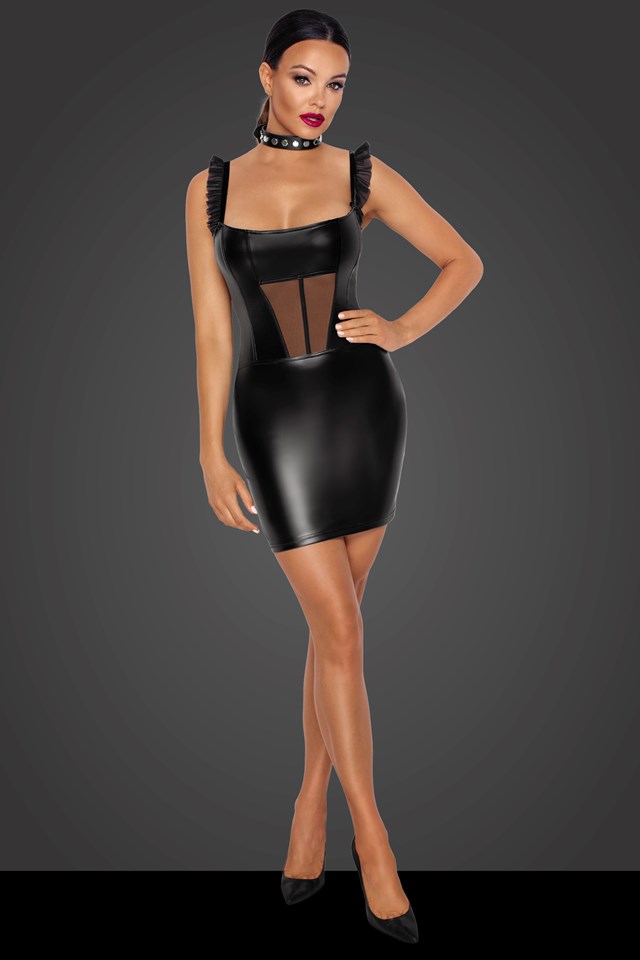F257 Kort Powerwetlook Kjole