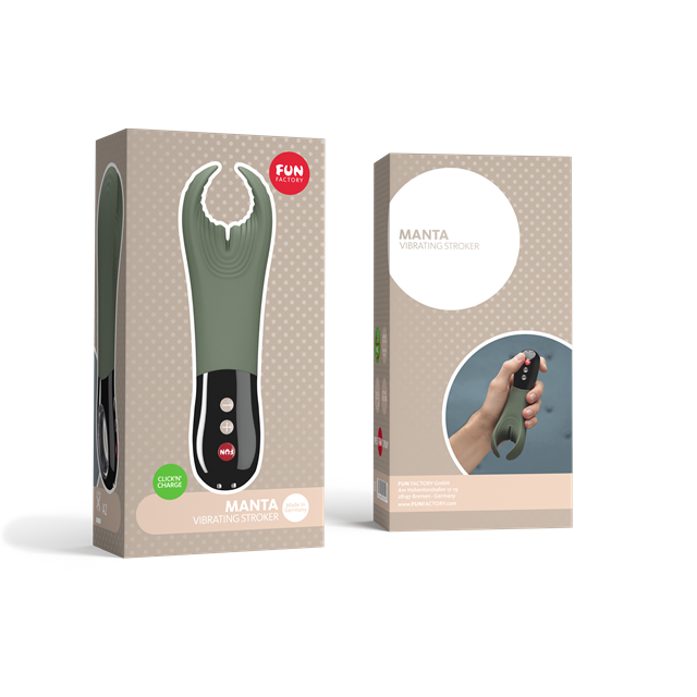 Manta: Vibrating Stroker - Moss Green