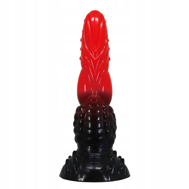 Fire Dragon Rippled Monster Silicone Dildo 24,5 cm