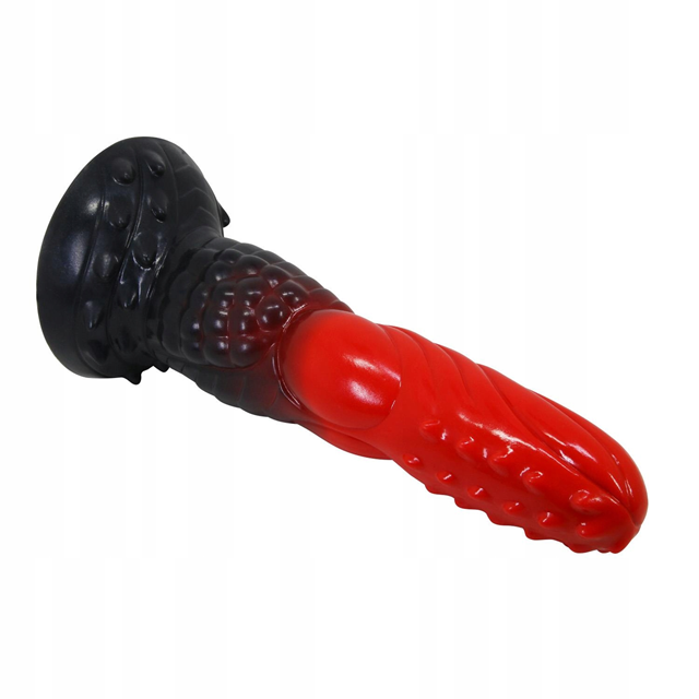 Fire Dragon Rippled Monster Silicone Dildo 24,5 cm