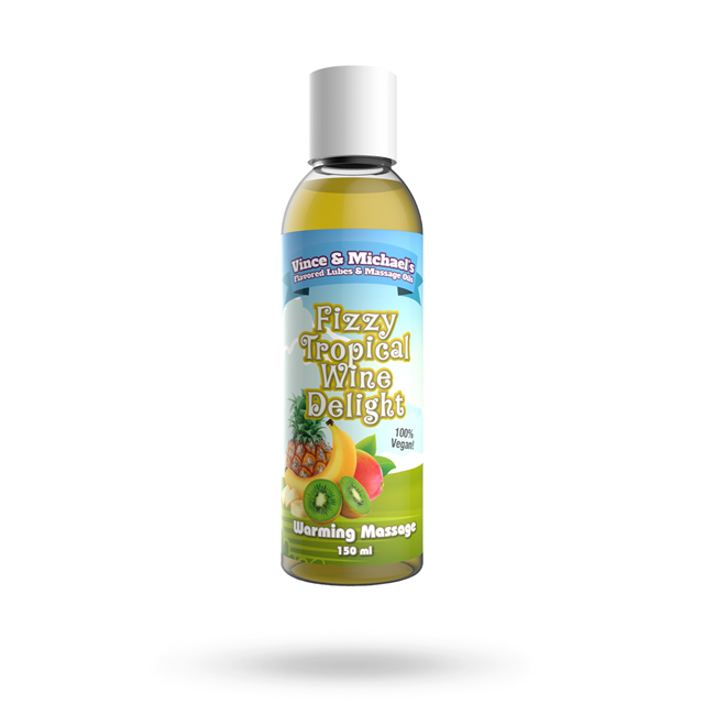Fizzy Tropical Wine Delight - Massageolie med Smag 150 ml