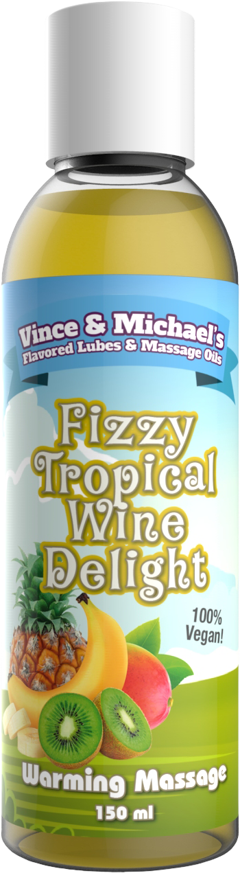 Fizzy Tropical Wine Delight - Massageolie med Smag 50 ml