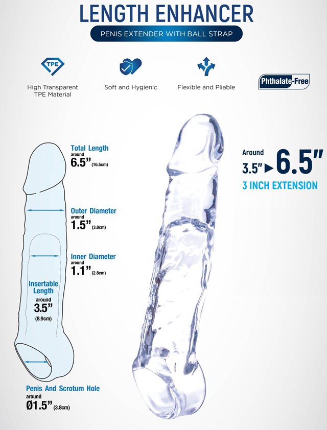 Length Enhancer - Gives Your Penis 7,6cm Extra Length