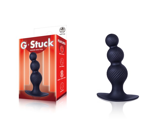 G-Stuck Silicone Anal Plug Metallic Black