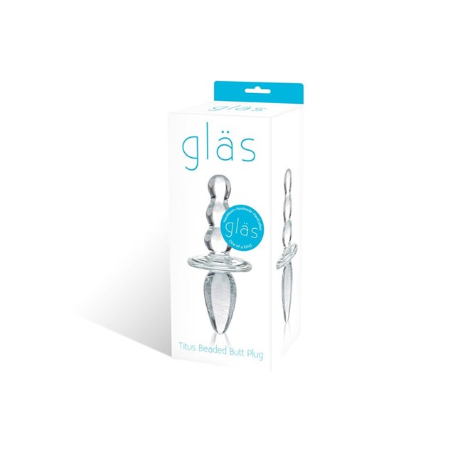 Titus Beaded Butt Plug Glas
