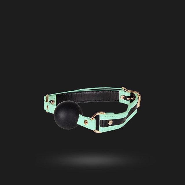 Glow-in-the-Dark Gag - Hvid/Sort/Guld