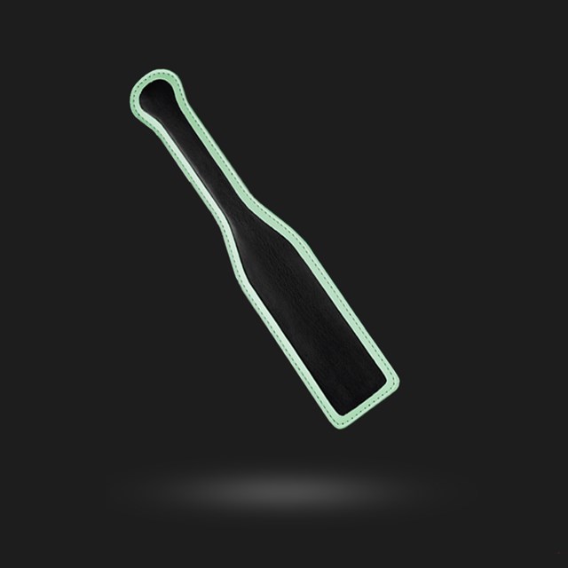 Glow-in-the-Dark Paddle Vegansk Læder - Hvid/Sort