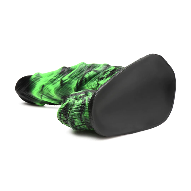 Glowzilla - Glow-in-the-Dark Silicone Dildo - Green/Black