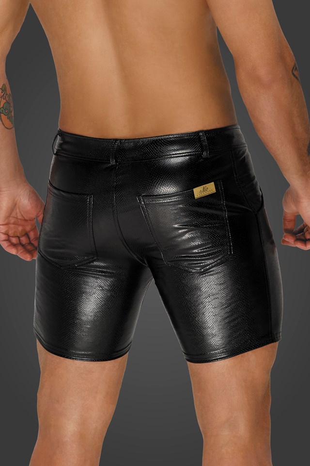 H068 Mellemlange Shorts med Baglommer og Snake-Wetlook