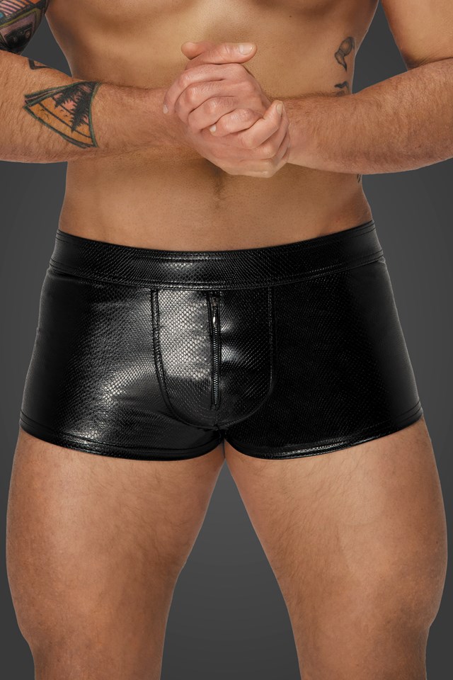H069 Sorte Shorts med Lynlås