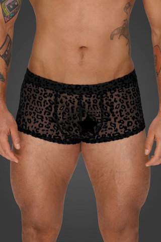 H072 Shorts Med Leopardbroderi