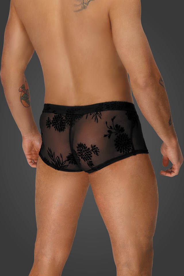 H074 Sorte, Broderede Shorts