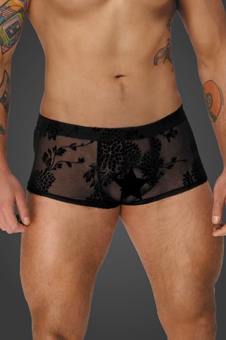 H074 Sorte, Broderede Shorts