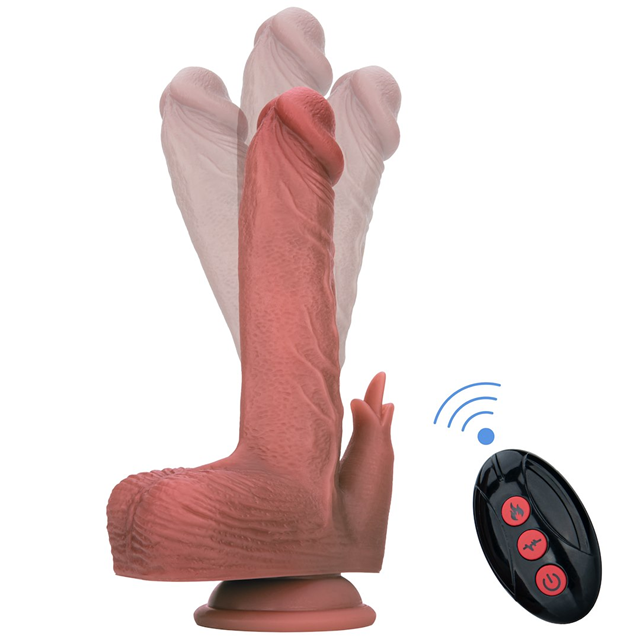 Heated Thrusting & Rotating Dildo With Clitoral Stimulation