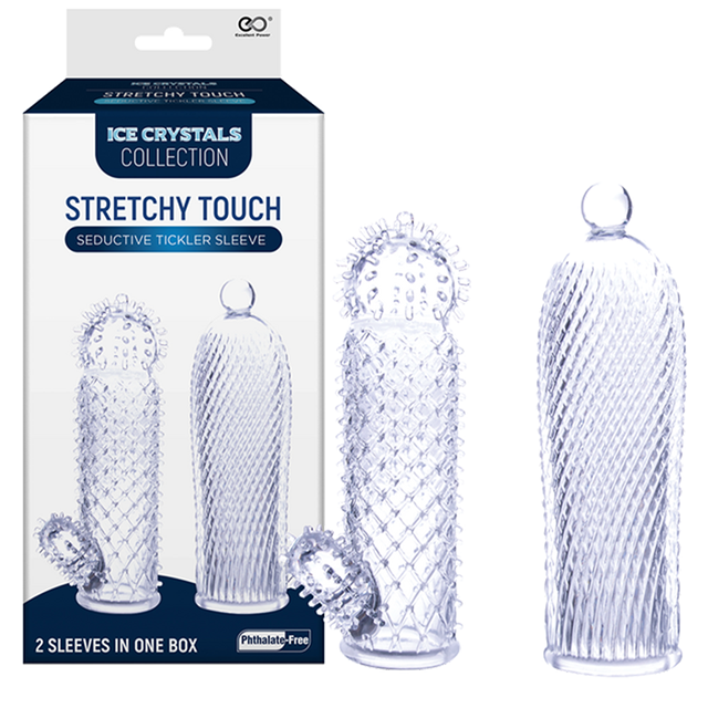 ICE CRYSTAL STRECHY SLEEVES CLEAR