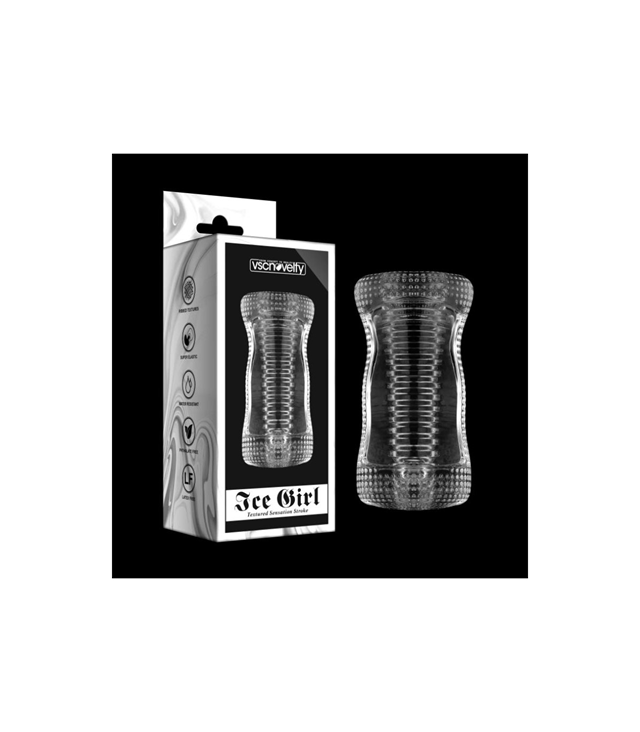 Ice Girl Clear Striated Masturbator