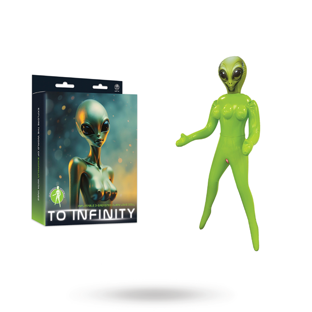 Inflatable 3 breasted Alien Love Doll Green