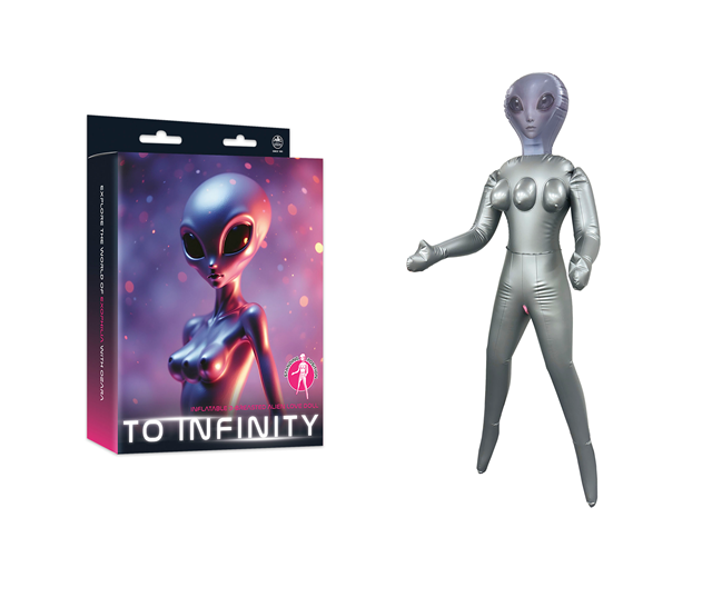 Inflatable 3 breasted Alien Love Doll Grey