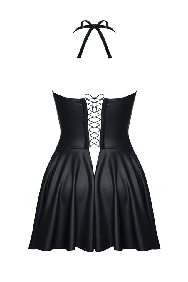 JASMIN - Lak Kjole Sort