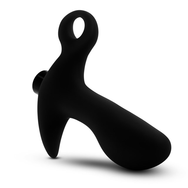 Anal Adventures Platinum - Silicone Vibrating Prostate Massager 01 - Sort