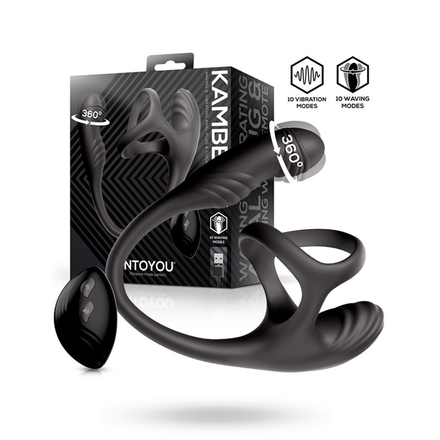 Kamber Waving Vibrating Anal Plug & Cockring