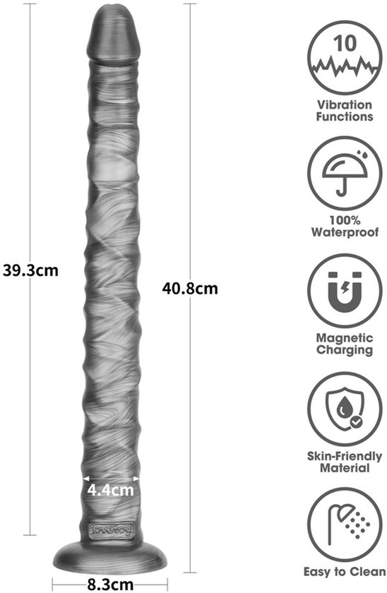 King Sized Vibrating Vibrax Slider 40,8 cm