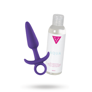 Kit With Vuxen Aqua Glidmedel 150 Ml & Inya Prince Medium - Purple