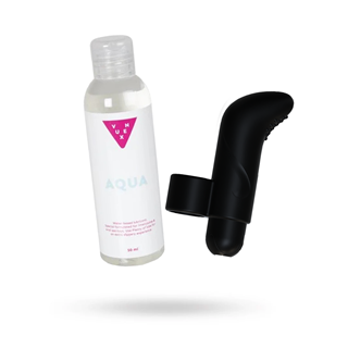 Kit Med Yellooh The Perfect Finger Vibe & Vuxen Aqua Vandbaseret Glidecreme 50 Ml