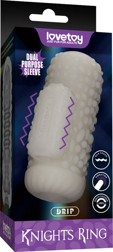 Knights Ring Vibrating Dual Purpose Sleeve-Drip