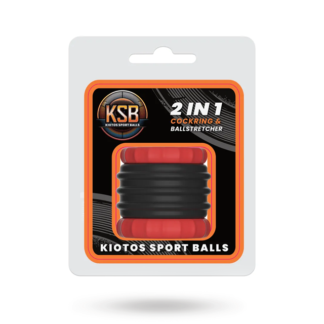 KSB 2in1 Silicone Cockring & Stretcher Black