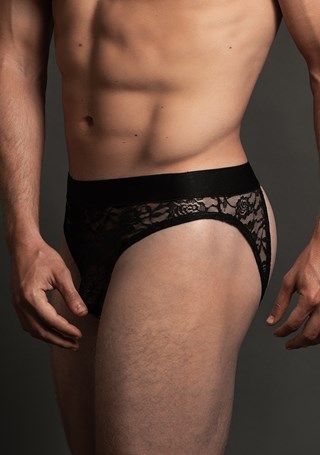 Lace Open Back Brief Til Ham