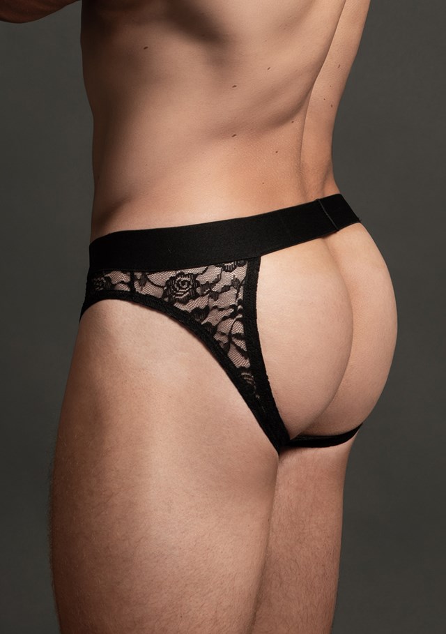 Lace Open Back Brief til Ham