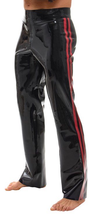 Latex Trousers Black/red
