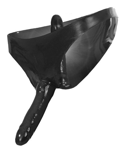 Latex Trusse med 2 Dildos