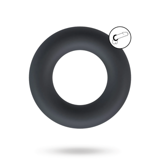 Liquid Silicone Cockring - L - Black