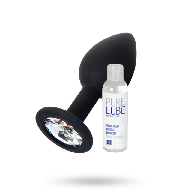 Lille Silikone Plug + Pure Lube Original Lubricant Kit