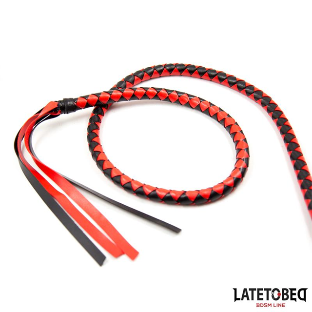 Long Whip Black & Red 210 cm