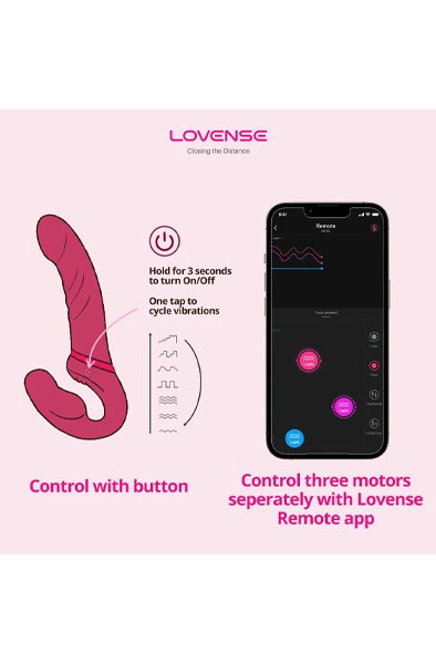 Lovense Lapis Vibrating Strapless Strap-On