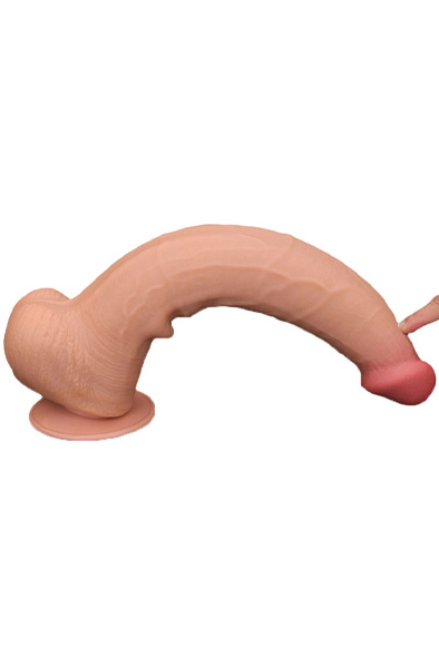 Dual Layer Sliding Skin Dildo 34 cm