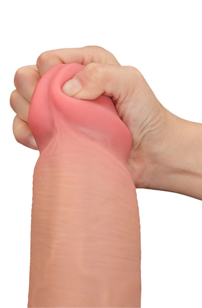 Dual Layer Sliding Skin Dildo 36 cm