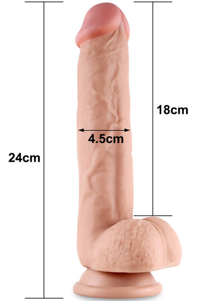 Sliding-Skin Dildo 24 cm