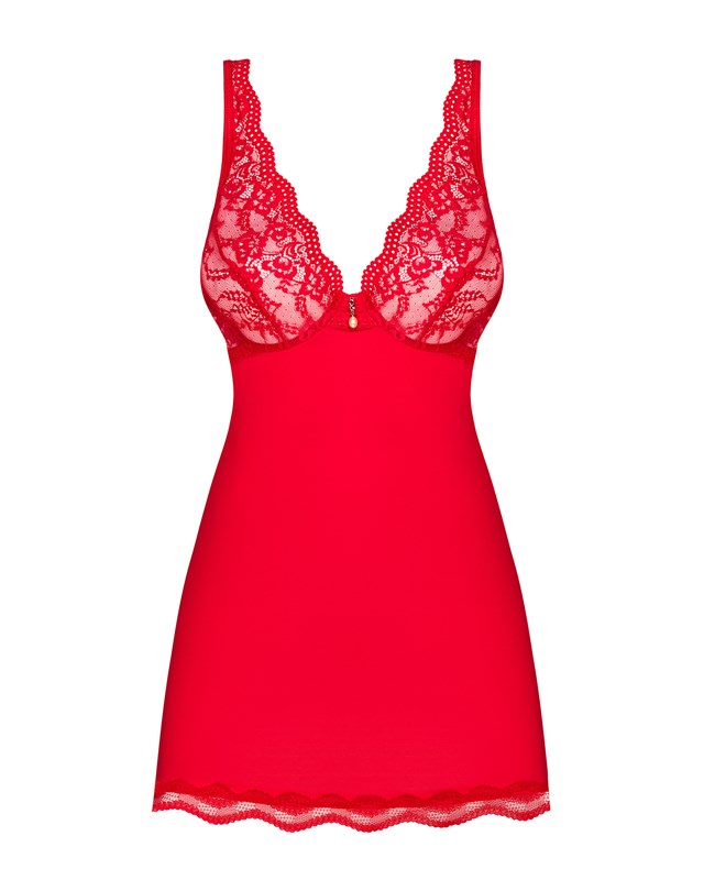 LUVAE - RØD BABYDOLL OG G-STRENG