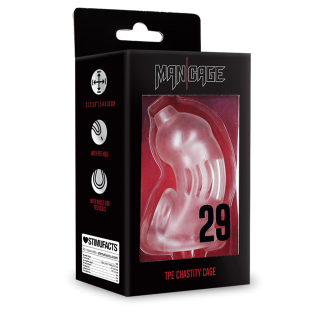 MANCAGE #29 TPE Chastity Cage Clear